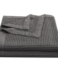 Stonewashed Cotton Waffle Weave - Twin Coverlet - Slate