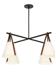 Reins - Accent Straps 4 Light Chandelier - Black