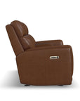 Alister - Power Gliding Loveseat With Console, Power Headrests & Lumbar