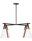 Reins - Accent Straps 4 Light Chandelier - Black