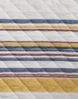 Mystic Stripe - King Cotton Gauze Quilt Set Set of 3 - Merlot