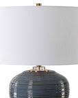 Moher - Glossy Blue Table Lamp