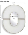 Encase - Modern Oval Mirror - White