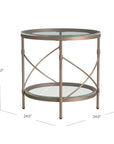 Harrison - Round End Table - Gold