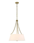 Andalucia - 4 Light Drum Pendant - Gold / White
