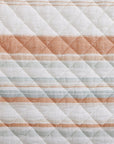 Mystic Stripe - Full/Queen Cotton Gauze Quilt Set Set of 3 - Coral