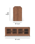 Lincoln - Entertainment Base - Warm Walnut