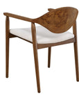 Augusta - Burl Dining Chair - Brown,White