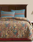 Ruidoso - Queen Comforter Set Set of 4 - Gold / Red / Blue