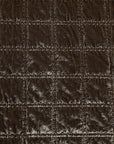 Stella - Full/Queen Faux Silk Velvet Double Box Stitch Quilt Set Set of 3 - Green Ochre
