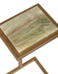 Gamora - Marble Drink Table - Gold / Green