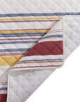 Mystic Stripe - Full/Queen Cotton Gauze Quilt Set Set of 3 - Merlot