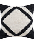 Antigua - Handwoven Square Pillow - Black / White