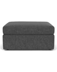 Sky - Fabric Stationary Square Cocktail Ottoman