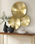 Cymbalic - Round Brass Wall Art (Set of 3) - Brass