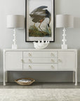 Serenity - Martinique Side Chair Set of 2 - White / Pearl Silver