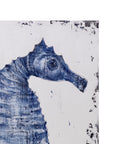 Sea Horse I Canvas Art - Blue
