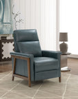 Lewiston B - Push Thru The Arm Recliner - Bluegray