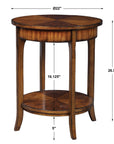 Carmel - Round Lamp Table - Dark Brown