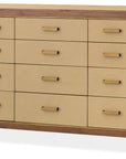 Melange - Zurich Accent Drawer Chest - Beige / Medium Walnut