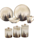 Clearwater Pines - Lodge Dinnerware & Canister Set (Set of 19) - Multi