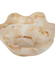 Sahara - Bloom Indoor-Outdoor Stone Bowl - Russet / Ivory / Sand