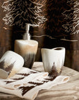 Clearwater Pines - Countertop Bathroom Set Set of 3 , 4 Per Carton - Brown / White