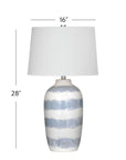 Harper - Table Lamp - White / Blue