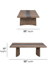 Lyra - Rectangular Coffee Table - Dark Brown