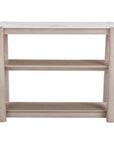 Horizons - Console Table - White Oak / White Marble