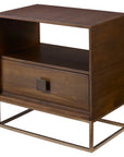 Bexley - Walnut Side Table - Dark Brown