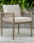 Borneo - Outdoor Dining Chair - White / Dark Gray