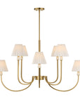 Poppins - 8 Light Brass Chandelier - White / Gold