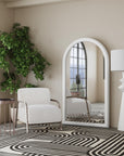 Vega - Floor Mirror - Matte White