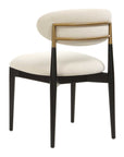 Moxie - Armless Dining Chair (Set of 2) - Black / Off White