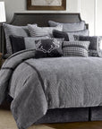 Hamilton - King Tweed Comforter Set Set of 4 - Gray