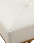 Swale - Ivory Leather Bench