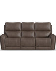 Carter - Power Reclining Sofa With Console & Power Headrests & Lumbar - Cappuccino