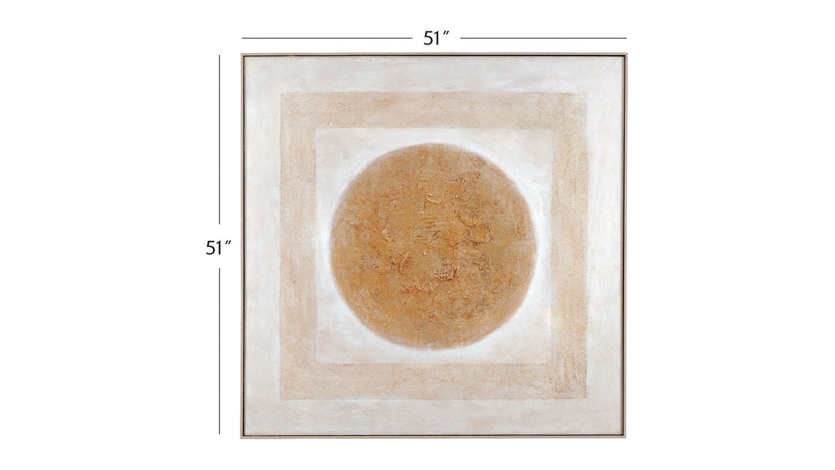Central Canvas Art - Beige
