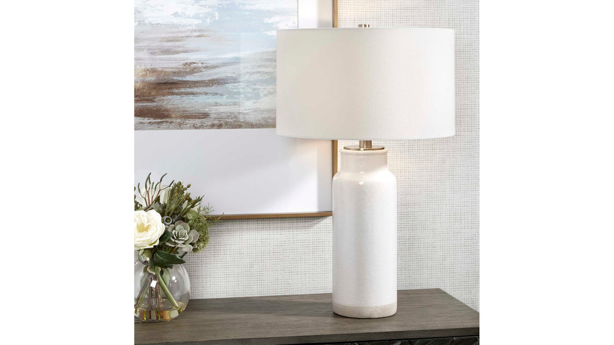 Albany - Farmhouse Table Lamp - White