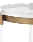 Pereira - Round Acrylic Accent Table - Bronze