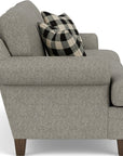Moxy - Fabric Sofa, T-Shaped Seat Cushion, Curved Sock Arms