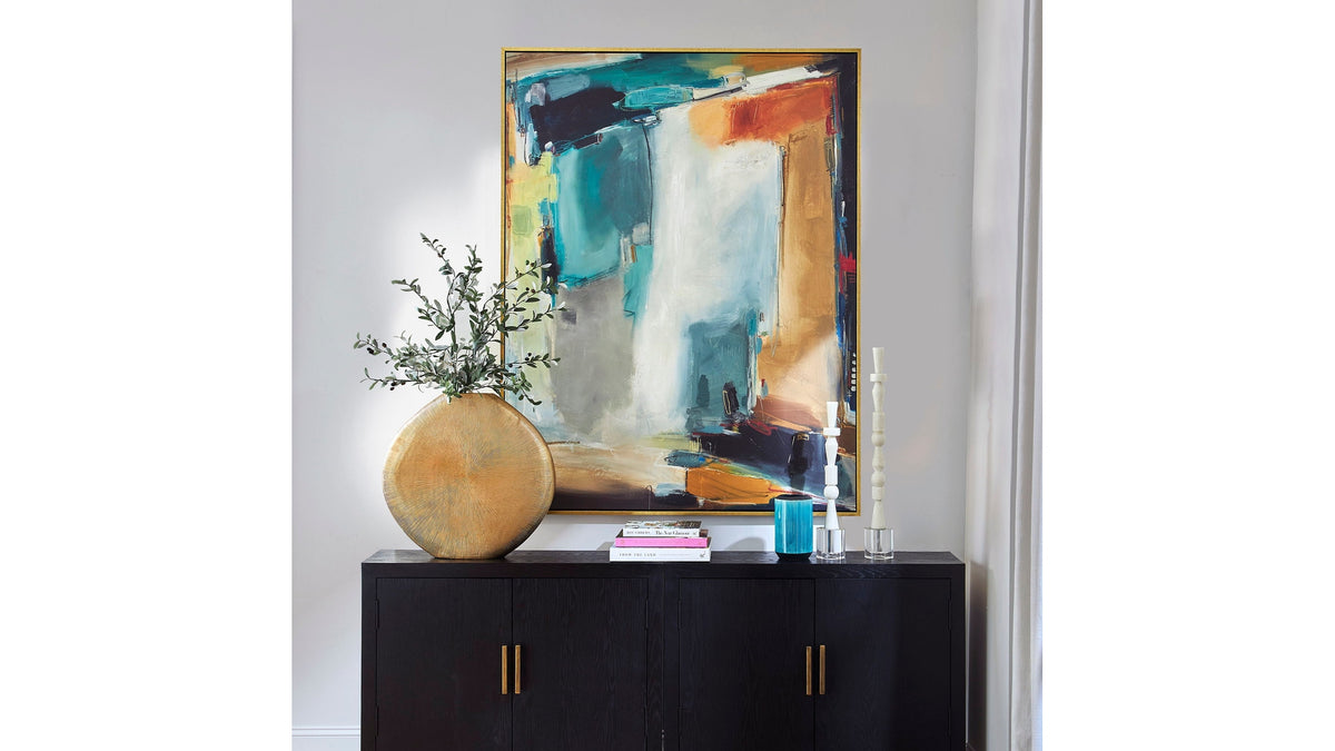 Painters High - Revisited Framed Abstract Art - Gold