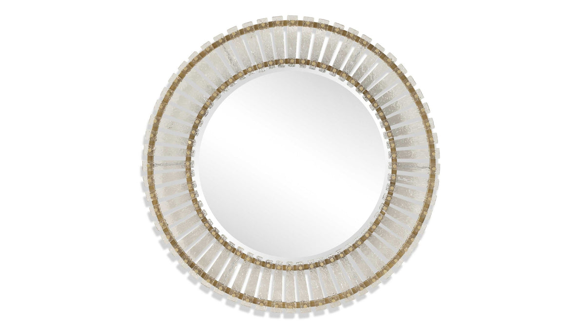 Denali - Textured Glass Round Mirror