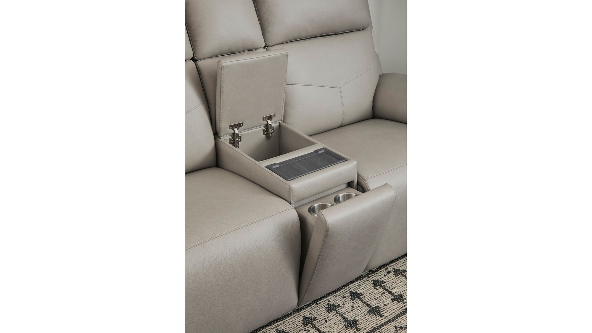 Vernon - Power Reclining Loveseat With Console, Power Headrests, Lumbar, Heat & Massage