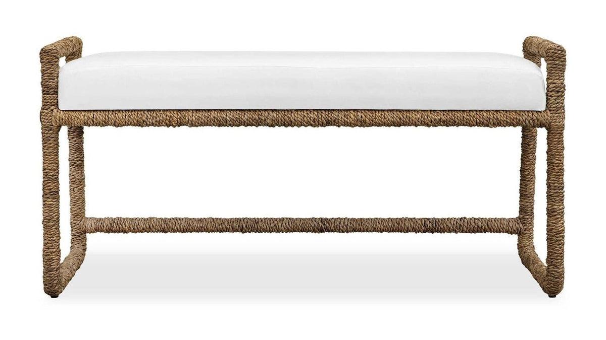 Araiza - Fabric Bench - Brown / White