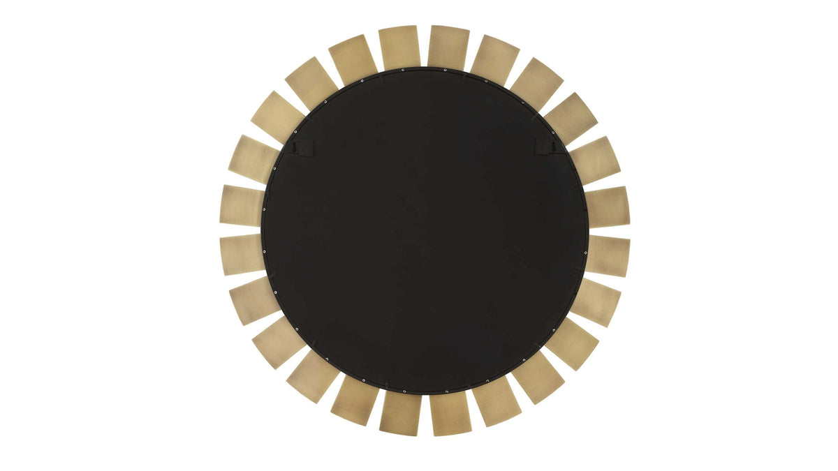 Toluca - Round Mirror - Brass