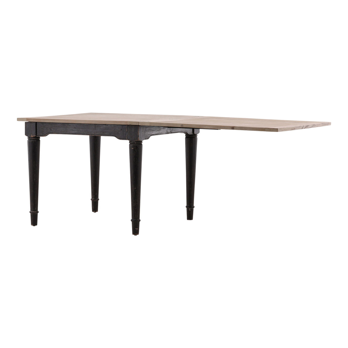Elaine - Extension Dining Table - Black / Light Brown