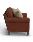 Moxy - Fabric Loveseat, Curved Sock Arms
