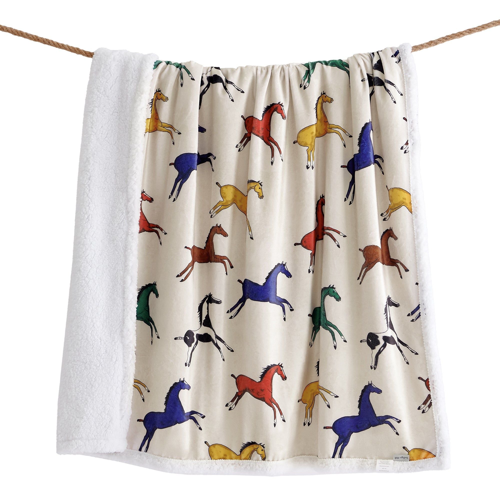 Campfire - Wild Horses Campfire Sherpa Throw 6 Per Carton - Multi Color